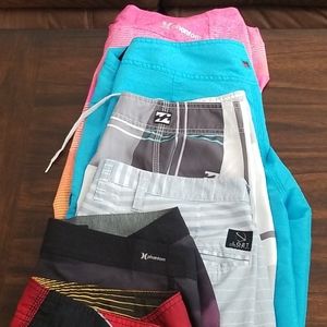 Lot Of 6 Pairs Of Board Shorts Size 34